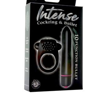 COPY - Intense 10 Function C-Ring & Bullet Vibe in Black